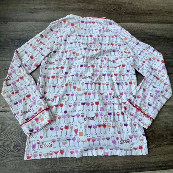 Bed Head Pajama Set Cheers Wine Girls Slumber Party Cotton Pockets Colorful - Picture 2 of 7